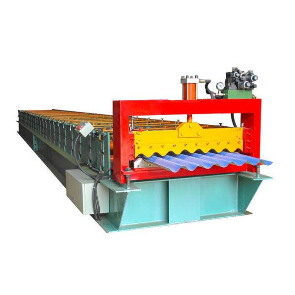 Color Steel Trapezoidal Sheet Roll Forming Machine , Wall Panel Roll Forming Machine