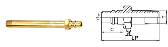 High Flow Pneumatic Quick Release Coupling , Mini Brass Quick Release Coupling