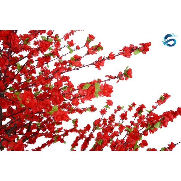 2 Meter Artificial Peach Blossom Tree Fiberglass Column For Wedding