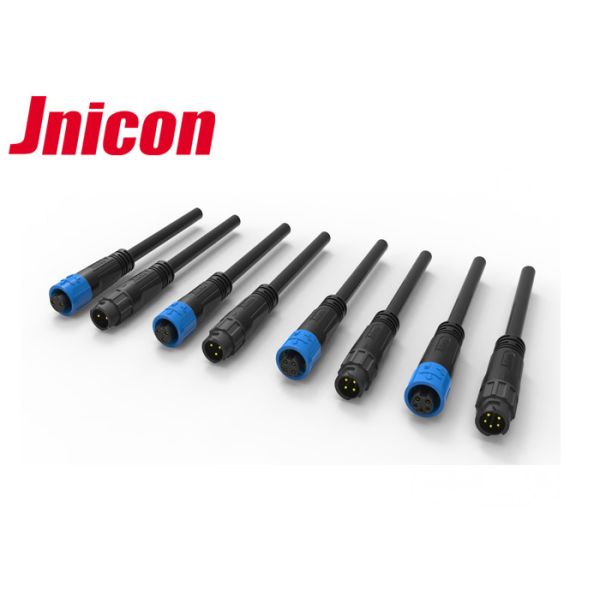 Blue And Black IP67 Waterproof Connector Molded With Wire 10A 300V Adapter