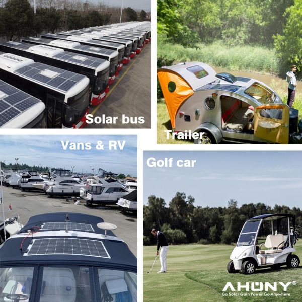 Waterproof white durable 100w 12V 18v Flexible Solar Panel Kit mono bend pv module Off Grid system For RV Boat Campers