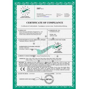 Henan Strongwin Machinery Equipment Co., Ltd. Certifications