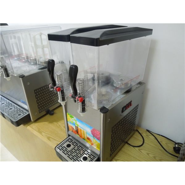 Portable Twin Juice Dispenser Machine / Electric Cold Drink Dispenser 12L x 2