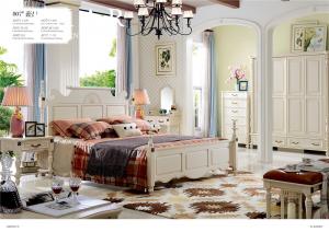 China Shen Zhen Wardrobe Chest Of Drawers Bedroom Set Furniture Solid Wood French Bed on sale
