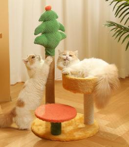 Quality Cat Bed Christmas Tree With Hammock And Hang Ball For Cats And Kittens for sale