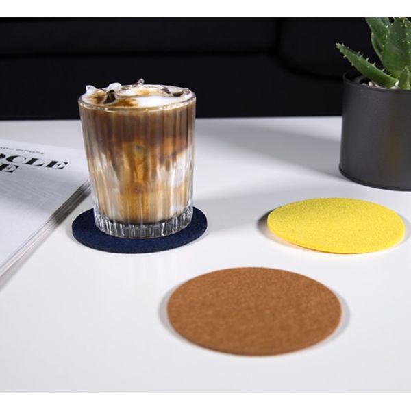 Multi Purpose Waterproof Felt Drink Coasters 10*10 Cm Customized Logo