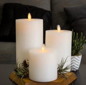 Quality Led Candles For Wedding Centerpieces Flameless Elegant Christmas Light Wax Wedding Candle Pillars for sale