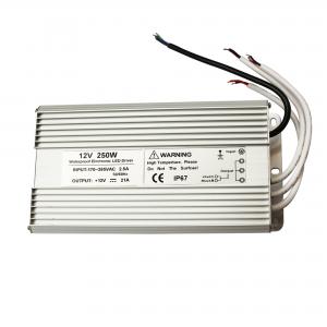 China Durable 120V 220V Waterproof LED Power Supply IP67 Aluminum Plastic Material on sale