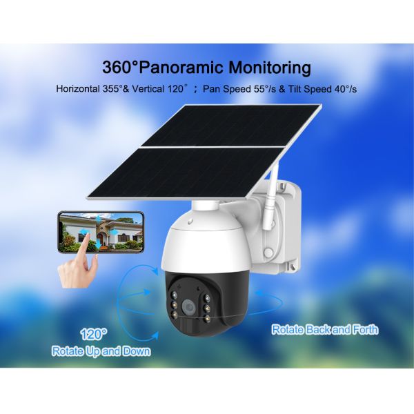 Farm 4G 20W Solar Panel Camera Outdoor 2 Way Talk 247 Recording
