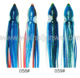 Soft squid skirt fishing lure color: 56#~67# size:3"~15"