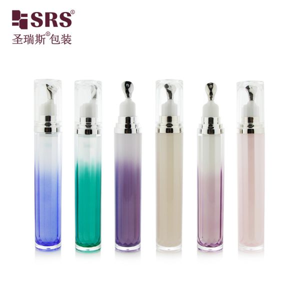 LR001-15ML Luxury High End Double Wall Acrylic Bottle For Eye Serum Customization Color Bottles With Zinc Applicator