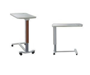 Quality Hospital furniture Bedside Table Plastic Plate Gas Spring Adjustable for sale