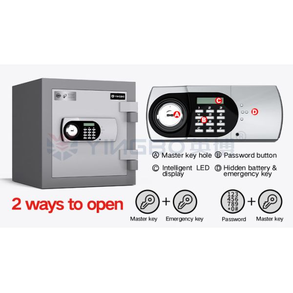 30-120mins Customizable Fireproof Home Safe Box For Security
