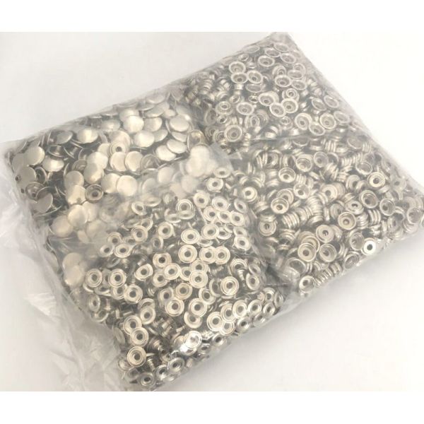 wholesale 4 parts metal stainless steel snap fastener button with custom LOGO