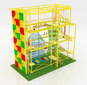 Quality Indoor Adventure Rope Course Obstacle Course Multilevel ASTM Standard for sale