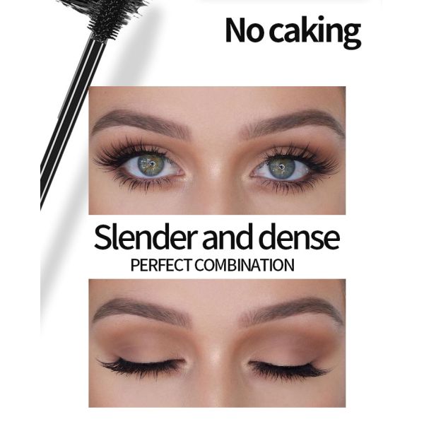 Thick Curling Waterproof Eyeliner Mascara Long Lasting Red Leopard Print