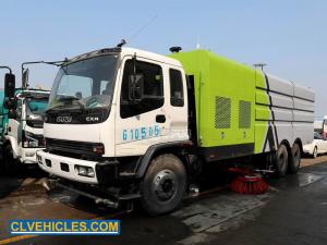 Quality FVZ CXA 300hp ISUZU Road Sweeper Truck 6X4 With High Pressure Water Cleaner for sale
