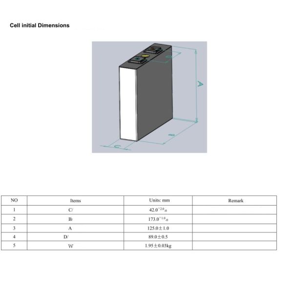 Prismatic Lifepo4 LFP Battery Cell 3.2 V 100ah 3000 Cycles For BOATS