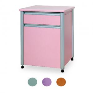 Quality One Drawer Four Wheel Adjustable Patient Bedside Cabinet for sale