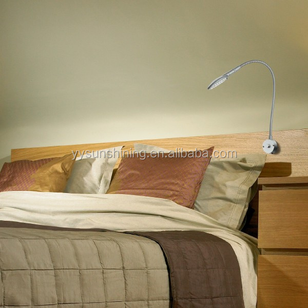 Hotel Bedside Reading Light with Aluminum Material and Flexible Gooseneck Design