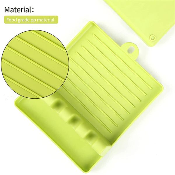 Nonslip Silicone Spoon Rest , Rustfree Spoon Spatula Holder Antiskid