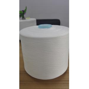 Quality Raw White Semi Dull Polyester Yarn 42 / 2 100% Yizheng Polyester Staple Fiber for sale
