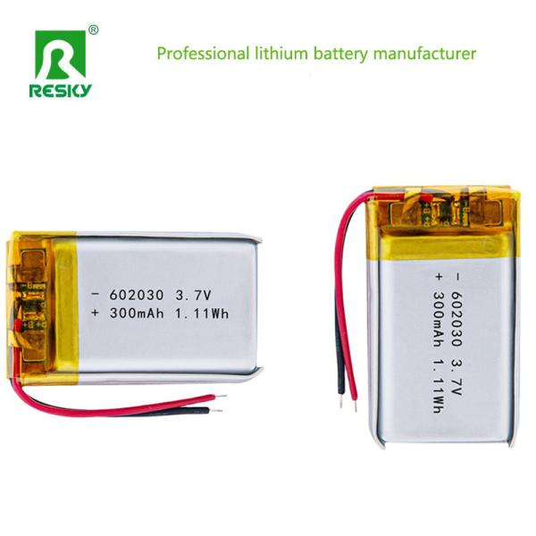 Lithium polymer Battery Cell 602030 3.7V 300mAh Rechargeable Lipo Li-polymer Battery For Wareable Device