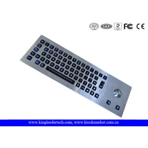 Panel Mount Illuminated Metal Keyboard High Resistant With Optical Trackball