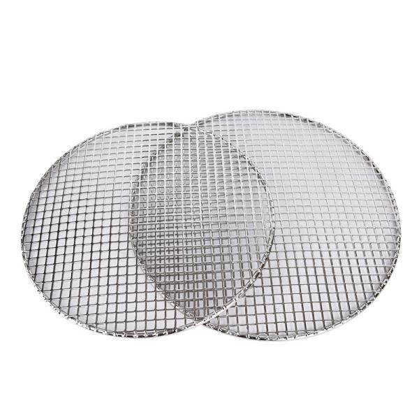 Stainless Steel Round Barbecue Grill Grill Net Steam Net Camping Hiking Outdoor Net