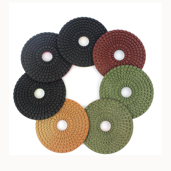 5 Inch Hybrid Resin Floor Polishing Pads 6mm Thickness with Snail back
