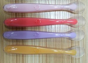 Quality 2 Color Silicone Injection Molding Reusable Baby Feed Spoon for sale