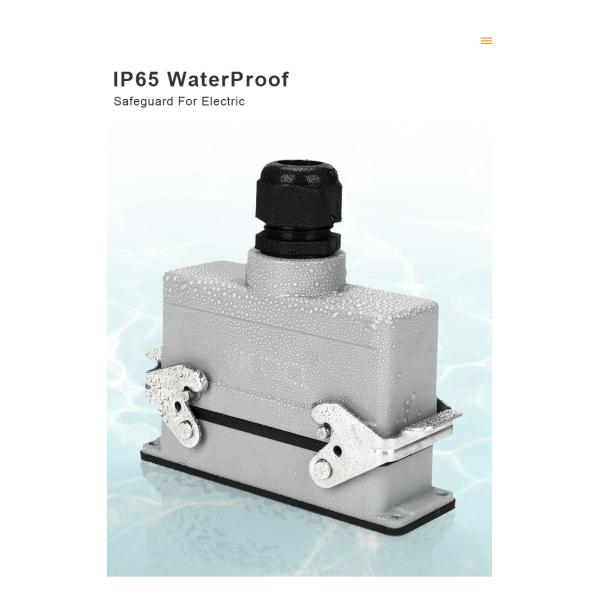 Male Female IP65 Heavy Duty Wire Connectors WHE24C