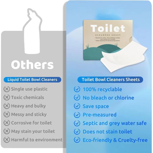 Multi Functional Toilet Bowl Cleaner Strips Quick Dissolve Disposable