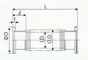 KF16 KF25 KF40 K50 Welded Bellow ISO Flexible Hoses