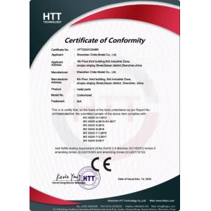 Shenzhen Crida Model Co., Ltd. Certifications