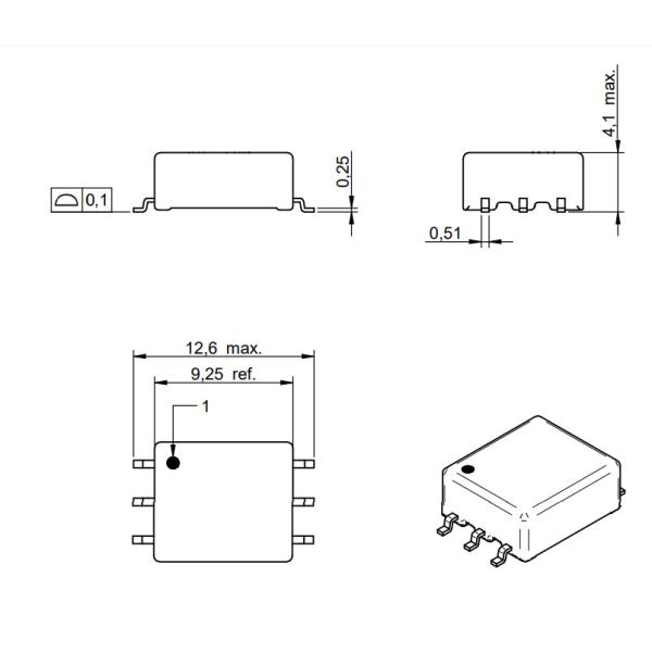 78931812512 Surface Mount Transformer For Push Pull DC DC Converter