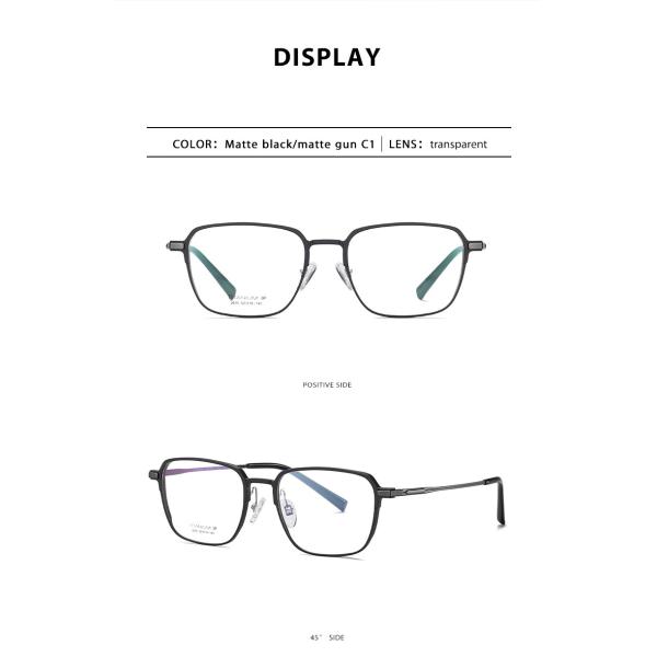 Custom Titanium Alloy Glasses Adults , Optical Aluminum Frame Glasses