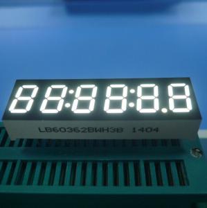 China 6 Digit 7 Segment LED Display , Ultra Bright White LED Clock Diplay 0.36 Inch on sale
