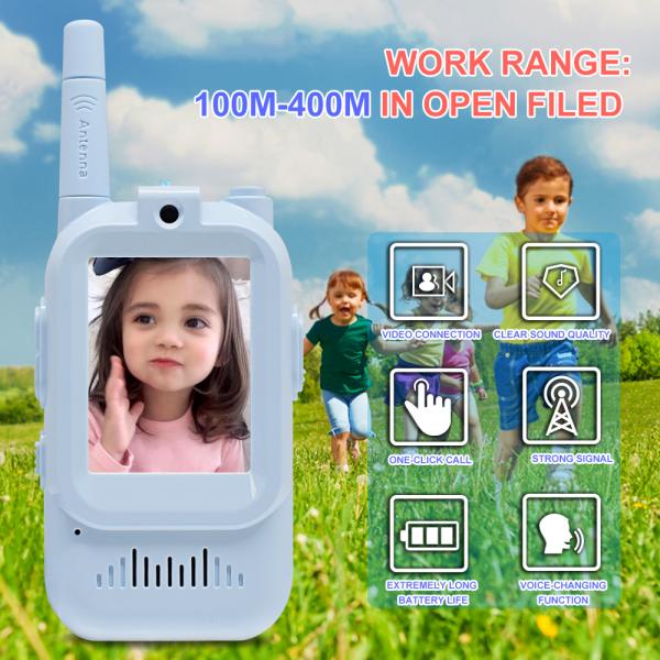 2025 New Model Video Intercom Rechargeable 2.4G Clear Audio with 30Mixel Live Video for Gift Children's Walkie-talkie