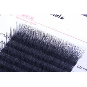 Y Shape Volume Lash Extensions , Natural Black 12mm Eyelash Extensions