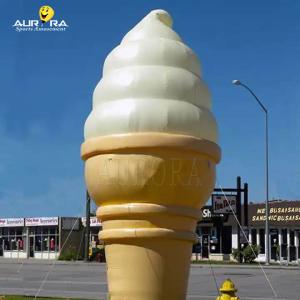 Quality CE Advertising Inflatables Giant Inflatable Ice Cream Cone Balloon With Free Blower for sale