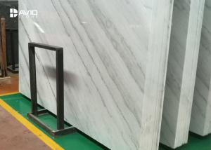 White Marble Natural Stone Slabs For Vanity Tops From Guangxi Quarry Abrasion Proof