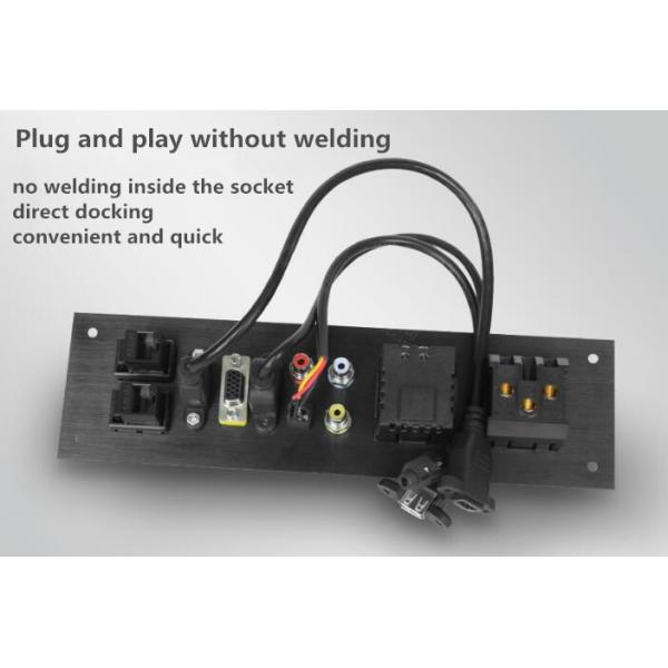 USB Charging Office Station Screen Socket / Aluminum Power Panel Socket