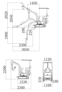 LG16EU 9.9KW 2300rpm Mini Crawler Excavator For Road Digging