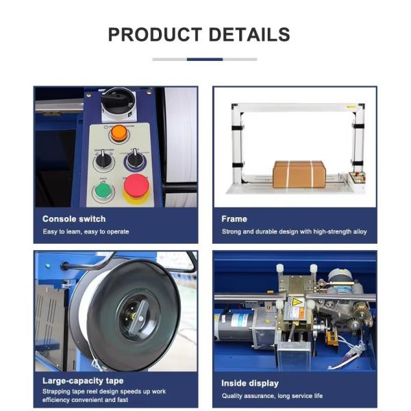Automatic Strapping Machine 800*600mm Tunnel Wrapping Machine Durable High Table Baling Carton Box For Warehouse