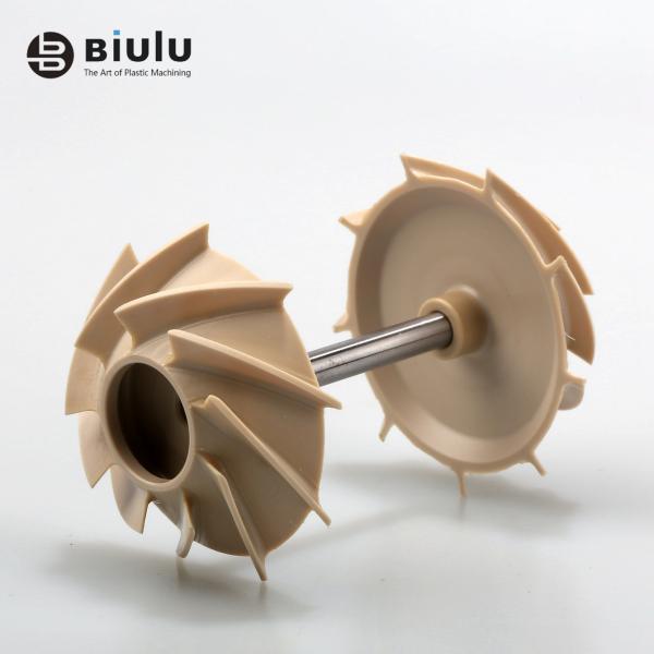 Custom Color PEEK Plastic Machining Impeller Plastic CNC Machining PEEK Parts