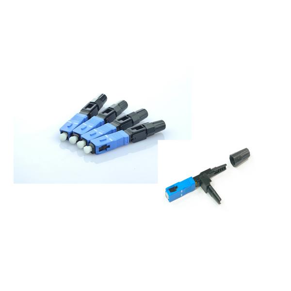 SX SC APC 2.0mm 3.0mm Singlemode Fiber Optic Fast Connector In FTTx
