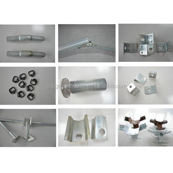 Large Hot Galvanized Steel Structure Gutter Connected Greenhouse with Height 3.0-4.8m