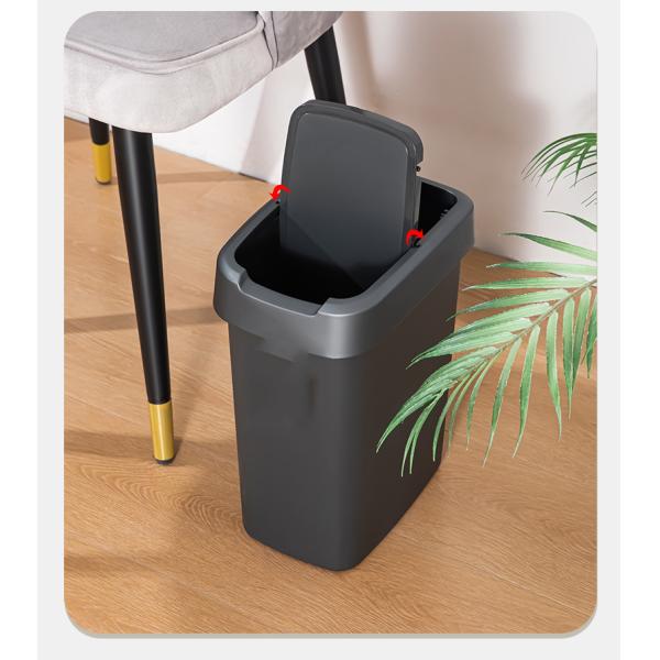 Creative Double Open Lid Trash Can Shake Lid Press Narrow Slit Sanitary Bucket Household Kitchen Storage Paper Baskets