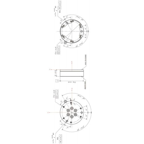 200n Six Axis Force Sensor 300% Rs422 Aluminium Load Cell